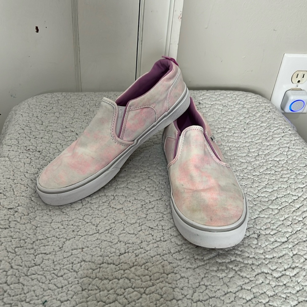 Pre Owned Asher Vans tie Dye Girls shoes size 6